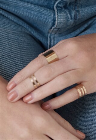 ALICE BAND RINGS SET (GOLD)