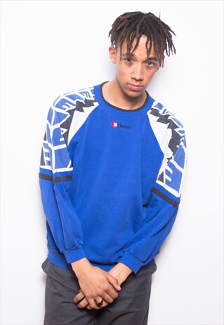 VINTAGE 90S BLUE SPORTS SWEATSHIRT ID:3191