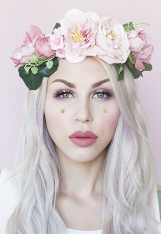 LULU PASTEL PINK FLOWER MIX FLOWER CROWN