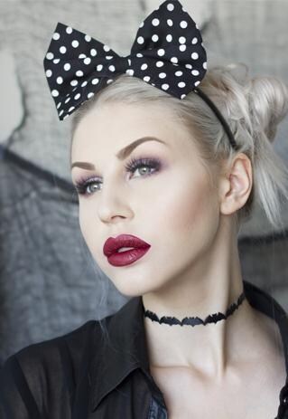 BLACK POLKA DOT OVERSIZED BOW HEADBAND