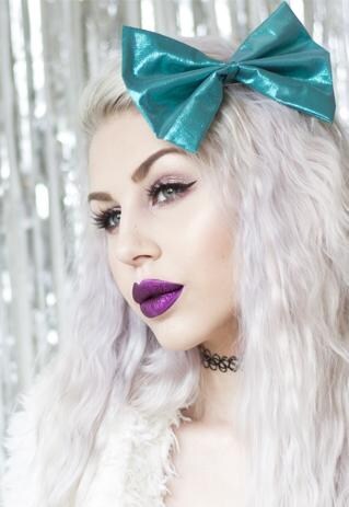 MERMAID GREEN METALLIC OVERSIZED HAIR BOW