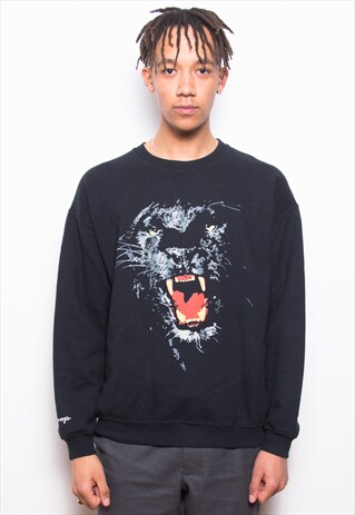 VINTAGE 90S BLACK PANTHER ANIMAL PRINT SWEATSHIRT ID:3190