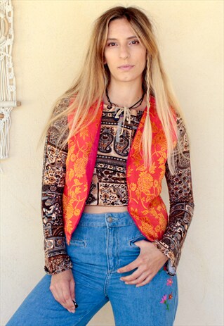 VINTAGE 70'S EMBROIDERED WAISTCOAT