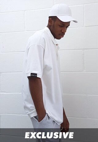 EXCLUSIVE RELAXED FIT POLO SHIRT WHITE