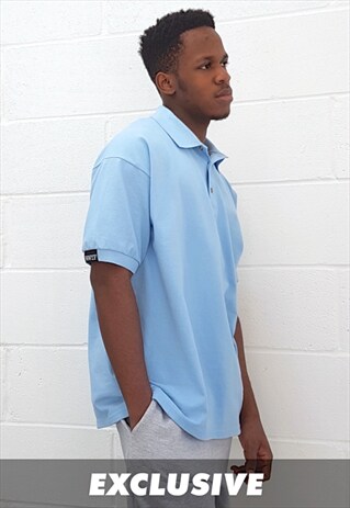 EXCLUSIVE RELAXED FIT POLO SHIRT LIGHT BLUE