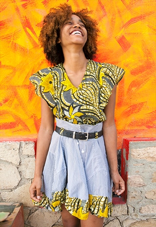 UP-CYCLED SHIRT SKIRT
