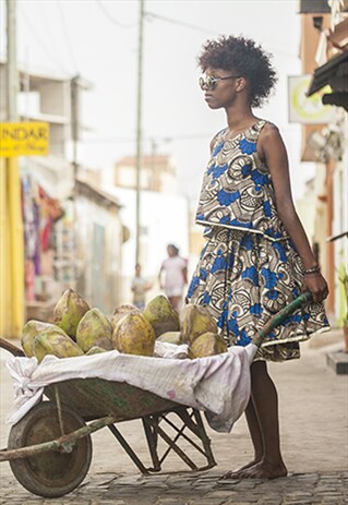 AFRICAN FABRIC CIRCLE SKIRT