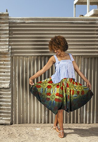 AFRICAN FABRIC CIRCLE SKIRT