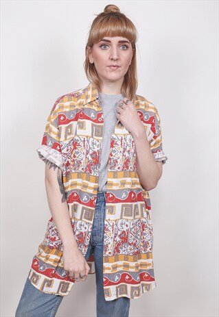 VINTAGE CRAZY PATTERNED SHIRT /R12471