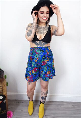 FLORAL HIGH WAISTED SUMMER 90'S SHORTS