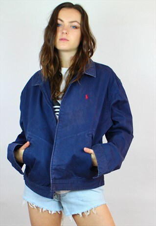 VINTAGE POLO RALPH LAUREN -LOGO FRONT- HARRINGTON JACKET