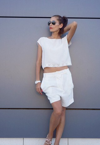NEW COTTON LINENLOOSE LIGHT CASUAL DROP CROTCH SHORTS B05421