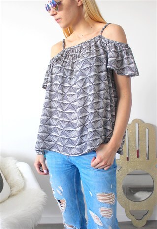 TOP HIPPIE PRINTED