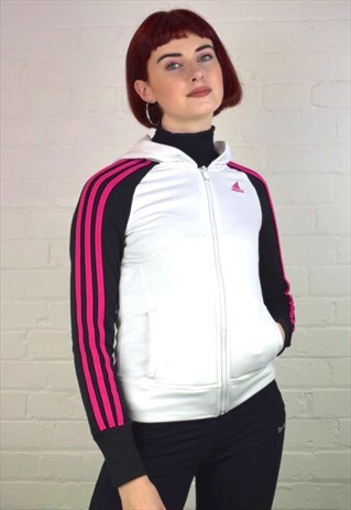 VINTAGE 90'S ADIDAS HOODED TRACK JACKET
