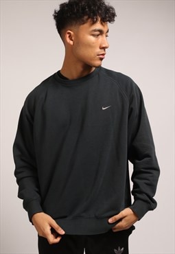 black nike hoodie with white tick