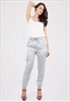 grey ruched joggers