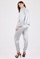 grey ruched joggers