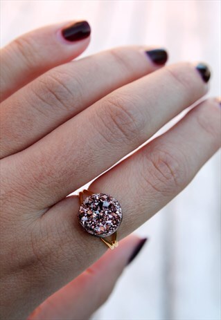 ROSE GOLD DRUZY RING