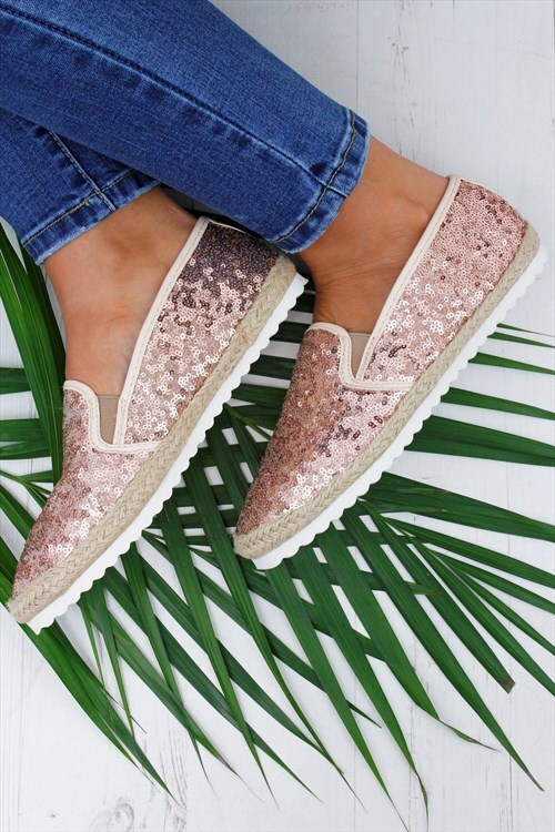 Rose Gold Espadrilles