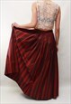 long maroon maxi skirt