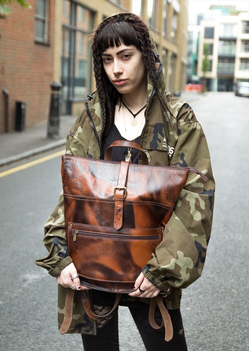 camouflage leather backpack 1