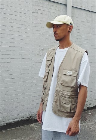 NEW MULTI-POCKET UTILITY VEST SAND