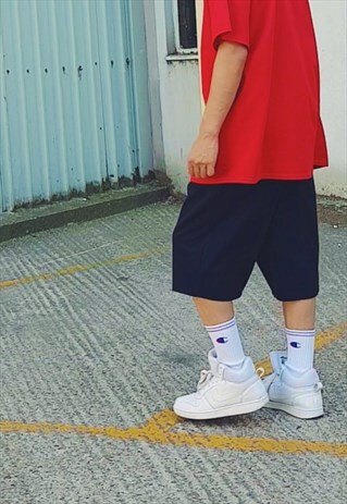 NEW RINGSPUN COTTON SWEAT SHORTS NAVY