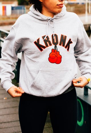 KRONK BOXING GLOVES HOODIE SPORT GREY