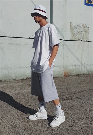 NEW RINGSPUN COTTON SWEAT SHORTS GREY