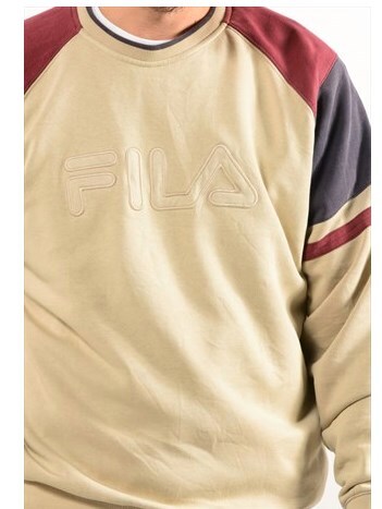 Fila logo outlet popper crew sweatshirt