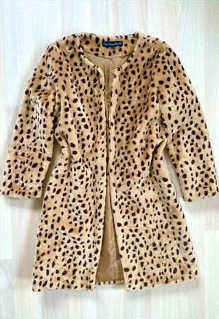 VINTAGE 90'S/Y2K CHEETAH PRINT COAT