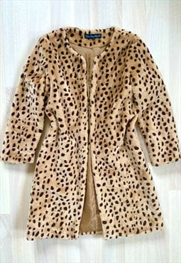 Vintage 90's/Y2K Cheetah Print Coat