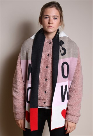 MOSCHINO TWO-TONE WOOL SCARF