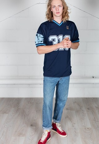 VINTAGE BULLROT WEAR ATHLETICS 313 BLUE UNISEX JERSEY