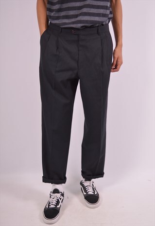 VINTAGE YVES SAINT LAURENT SUIT TROUSERS BLACK