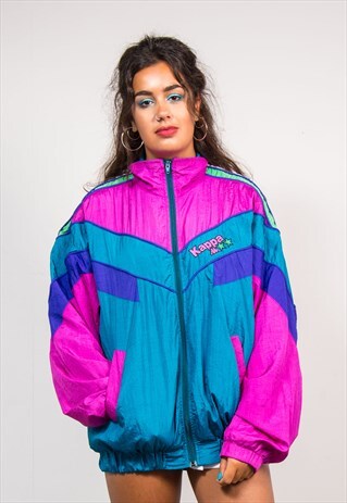 90's Vintage Kappa Shellsuit Tape Sleeve Tracksuit Jacket | The Vintage ...