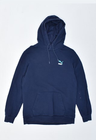 VINTAGE 90'S PUMA HOODIE JUMPER BLUE