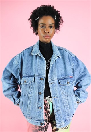VINTAGE 90S Y2K DIESEL LIGHT BLUE DENIM JACKET FESTIVAL