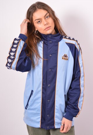 VINTAGE KAPPA TRACKSUIT TOP JACKET BLUE