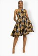 SAMMI African Print Dress, African Print Midi Dress