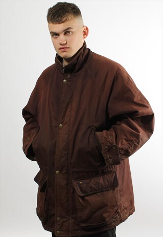 VINTAGE THOMAS BURBERRY BROWN PADDED JACKET