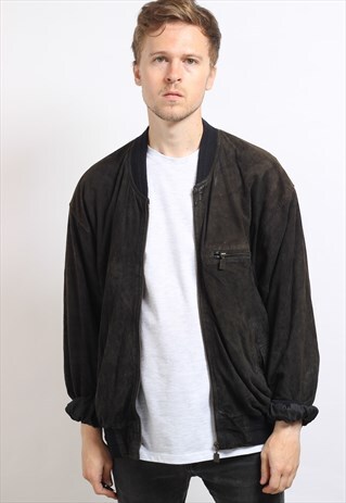 VINTAGE SUEDE BOMBER JACKET