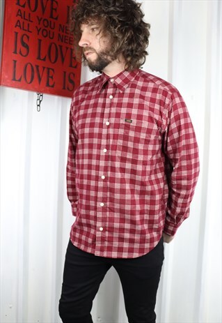 VINTAGE LEE OVERSIZED GRUNGE INDI CHECK SHIRT ,MEDIUM