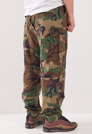 VINTAGE CAMO CARGO TROUSERS