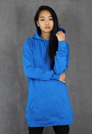 LAST ONE - LONG LINE ROYAL BLUE HOODIE