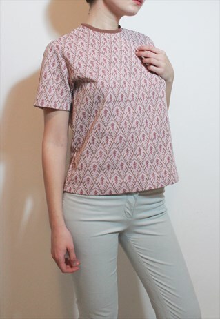 70S PASTEL PATTERNED TOP