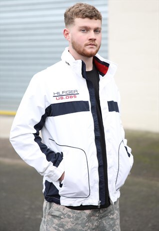 VINTAGE TOMMY HILFIGER US WHITE WATER PROOF JACKET