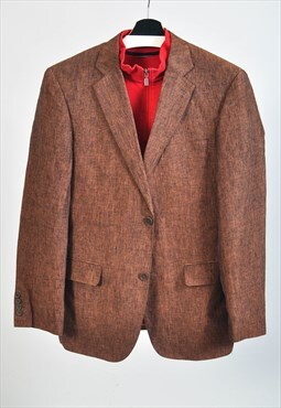 Vintage 00s line blazer jacket in brown