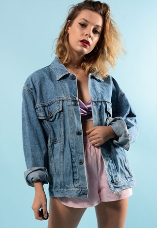 BLUE OVERSIZE DENIM JACKET