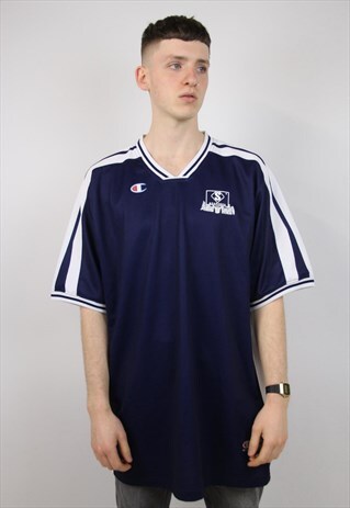 VINTAGE CHAMPION NAVY BASKETBALL JERSEY